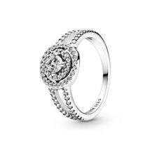 Pandora Sparkling Double Halo Ring - 56