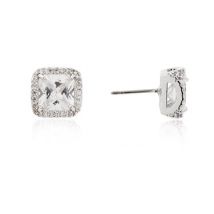 Kate Spade New York Silver Crystal Princess Earrings