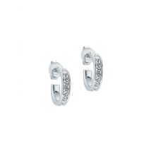 Ted Baker Silver Crystal Nano Huggie Earrings - Silver