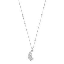 ChloBo Silver Feather Heart Necklace - Silver