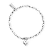 ChloBo Silver Cute Puff Heart Bracelet - Silver