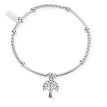 ChloBo Silver Cute Mini Tree Of Life Bracelet - Silver