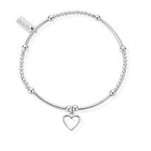 ChloBo Silver Cute Mini Heart Bracelet - Silver