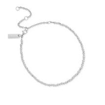 ChloBo Silver Cute Beaded Anklet - Silver