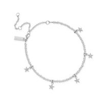 ChloBo Silver Cute Stars Anklet - Adjustable