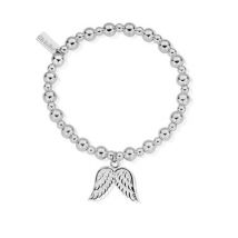 ChloBo Silver Mini Angel Wings Bracelet - Silver