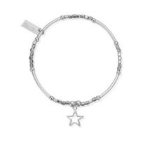 ChloBo Silver Mini Cube Open Star Bracelet - Silver