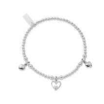 ChloBo Silver Triple Heart Bracelet - Silver