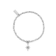 ChloBo Silver Soul Glow Lucky Star Bracelet - Silver