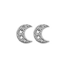 ChloBo Silver Starry Moon Earrings - Silver