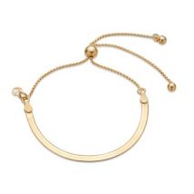 Argento Recycled Gold Flat Snake Chain Bracelet - Adjustable