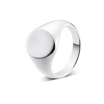 Argento Recycled Silver Oval Signet Ring - 56