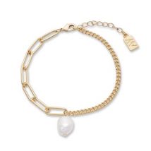 August Woods Gold Pearl Drop Chain Bracelet - Gold