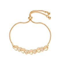 August Woods Crystal Heart Pull Bracelet - Gold