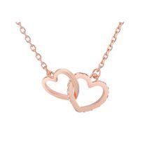 August Woods Rose Gold Heart Link Necklace - Rose Gold