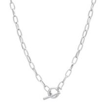 August Woods Silver Chain T-Bar Necklace - Silver