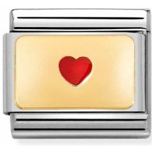 Nomination Small Red Heart Charm - Stainless Steel