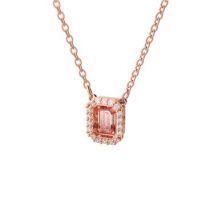 Swarovski Millenia Pink Sparkling Dance Necklace - Rose gold