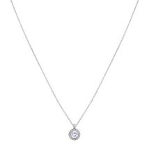 August Woods Silver Crystal Halo Necklace - Silver