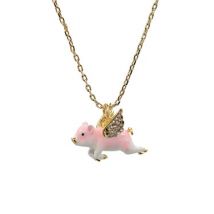 Bill Skinner Flying Pig Necklace - Gold
