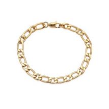 Over & Over 7mm Gold Steel Chain Bracelet - Silver