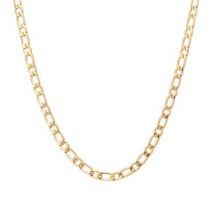 Over & Over 7mm Gold Steel Chain Necklace - Silver