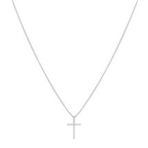 Over & Over Silver Steel Cross Necklace - Gold