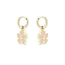 Ted Baker Gold + Pink Magnolia Huggie Earrings - Gold