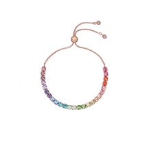 Ted Baker Rose Gold Icon Rainbow Crystal Bracelet - Adjustable