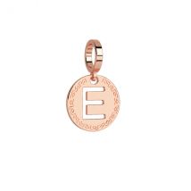 Rebecca Rose Gold Letter E Charm - Rose Gold