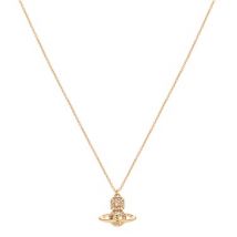 Vivienne Westwood Gold Crystal Porfiro Bas Relief Necklace