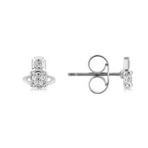 Vivienne Westwood Silver Crystal Brandita Earrings - Silver
