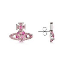 Vivienne Westwood Rose Crystal Francette Earrings - Silver