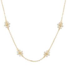 August Woods Gold Daisy Pearl Beaded Necklace - Gold