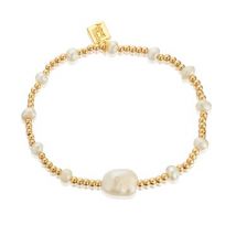 August Woods Gold Freshwater Pearl Bead Bracelet - Gold