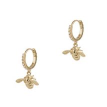 Bill Skinner Bumble Bee Pearl Huggie Earrings - Gold