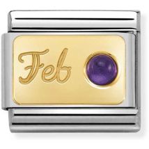 Nomination February Amethyst Birthstone Charm