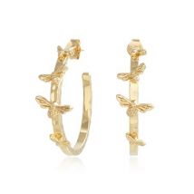 Olivia Burton Gold Lucky Bee Hoop Earrings - Gold