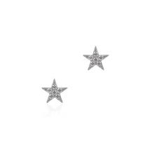 Seek + Find Shine Silver Star Stud Earrings - Silver