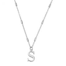 ChloBo Silver Iconic Initial Necklace - Letter S