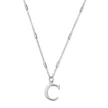 ChloBo Silver Iconic C Initial Necklace - 42cm