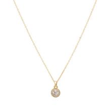 August Woods Gold Crystal Halo Circle Necklace - 41cm