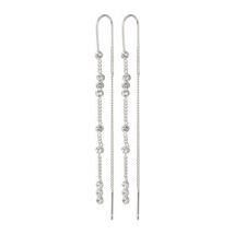 Pilgrim Silver Kamari Crystal Drop Earrings - Silver