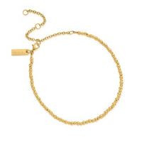 ChloBo Gold Mini Cute Beaded Anklet - Adjustable