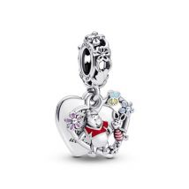 Pandora Disney Winnie the Pooh + Piglet Double Charm - Silver