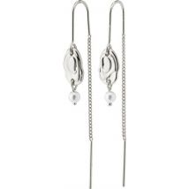 Pilgrim Silver Emilie Drop Chain Earrings - Silver