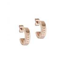 Ted Baker Rose Gold Nano Logo Hoop Earrings - Rose Gold