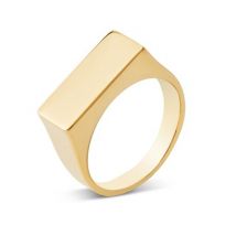 Over & Over Gold Steel Signet Ring - 64