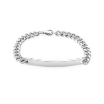 Over & Over Silver Steel ID Bracelet - Silver