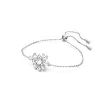 Swarovski Gema Silver Flower Pull Bracelet - Adjustable